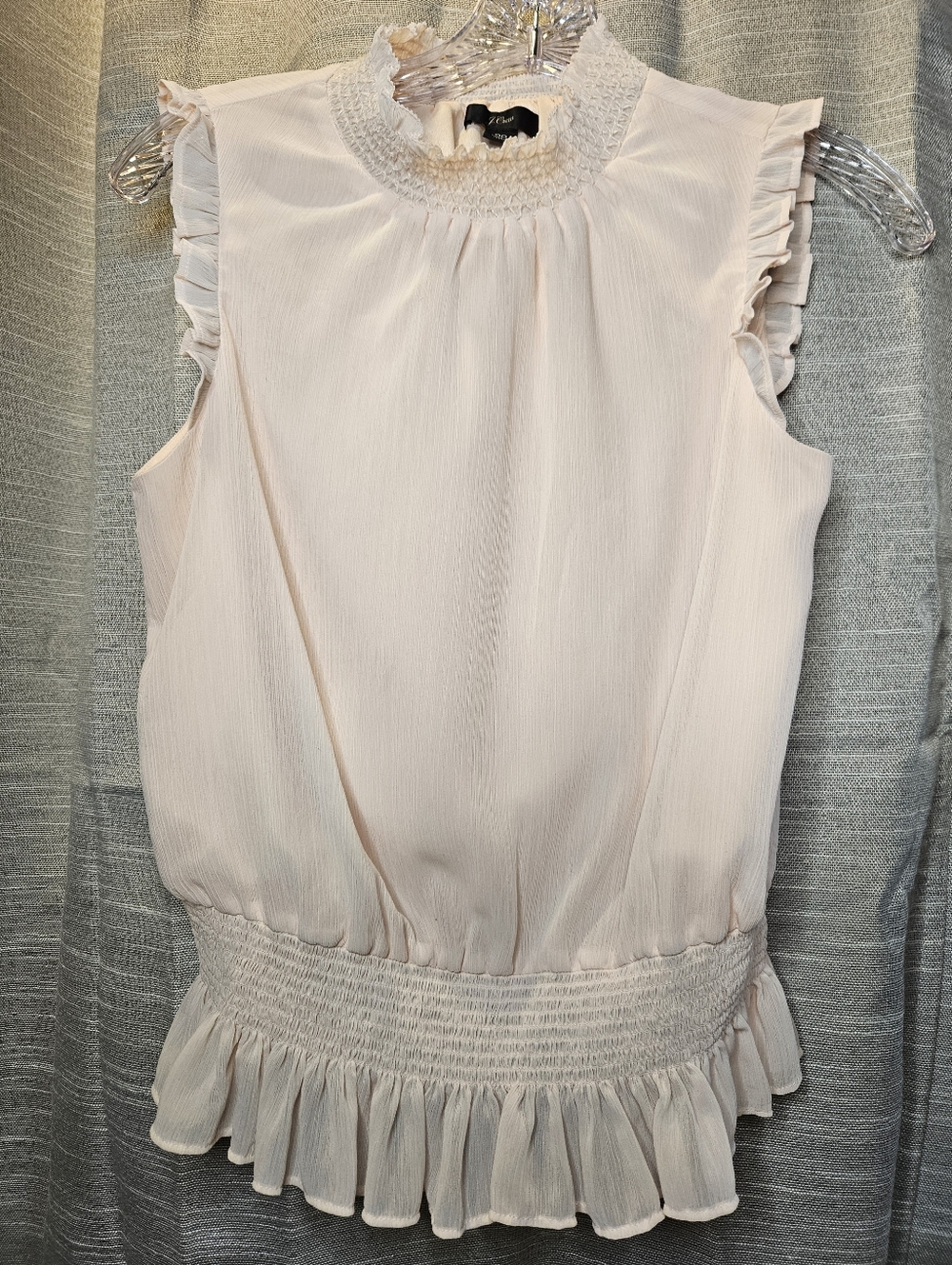 J Crew Women's Size 00 Sleeveless Mockneck Top Pink